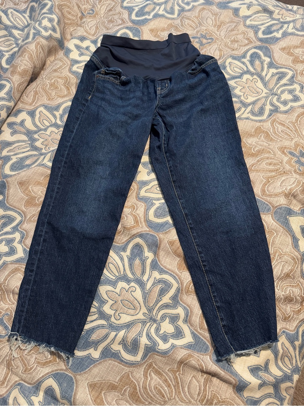 Old Navy Maternity Dark Blue Denim Jeans with Stretch Waist